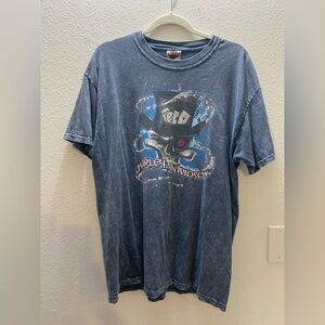 Harley-Davidson‎ Charcoal Graphic Tee Men Colorado Springs Size Large Y2K Biker
